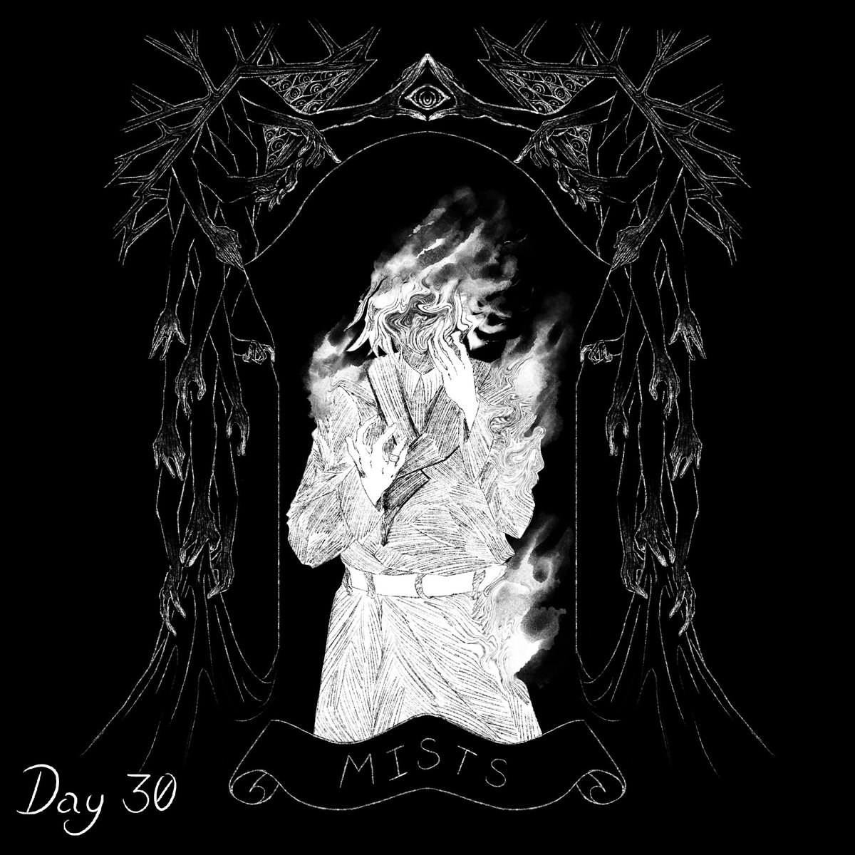 GraphicBounty's tweet photo. Day 30 - Mists
#inktober #inktober2024 #dndcharacter #dndart #procreatart #curseofstrahdart #curseofstrahdcampaign https://t.co/AG4rJUqbRg