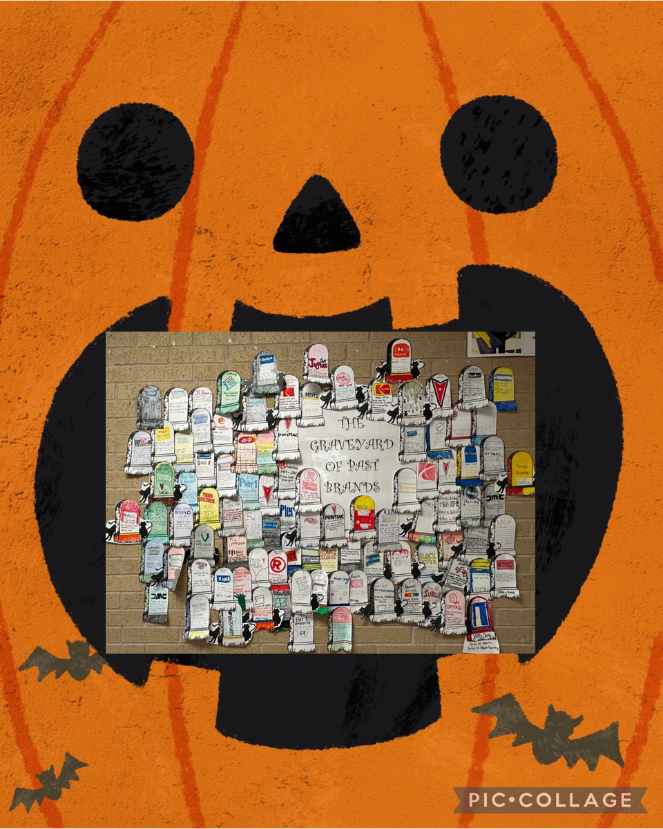 It wouldn’t be Halloween week without <a href="/CyRanchHS/">Cypress Ranch HS</a> Ms. Cunningham’s “Graveyard of Past Brands” from her Sports/Entertainment Marketing Course! <a href="/LisaMParliament/">Lisa Parliament</a> <a href="/CFISDCTE/">CFISD CTE Dept</a> <a href="/CFISDCTE_Srubar/">CFISD CTE Coordinator Srubar</a>