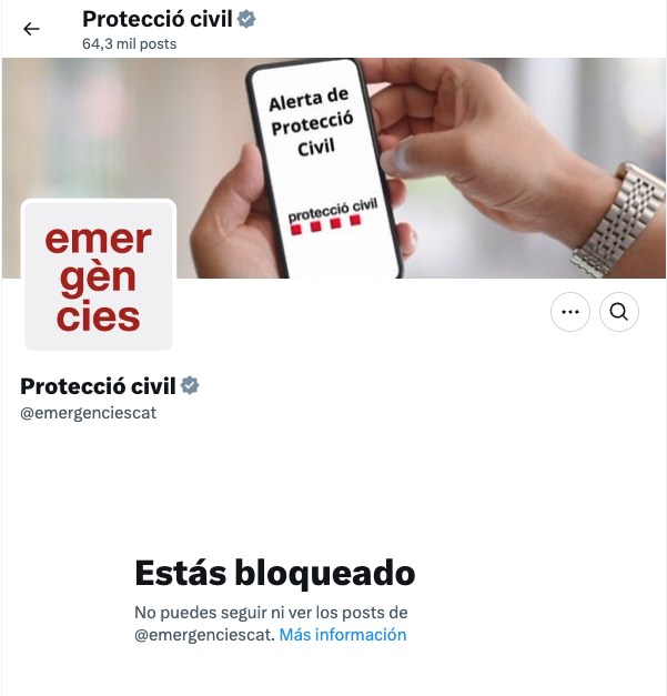 marcvidal's tweet photo. Hostias! voy a mirar como está el tema de la #dana en Catalunya por que allí viven mis padres y resulta que esta gente me tiene bloqueado 🙄, nunca he hablado de ellos, nunca he criticado su acción, nunca los consulté antes... https://t.co/zGTJoqd1nK