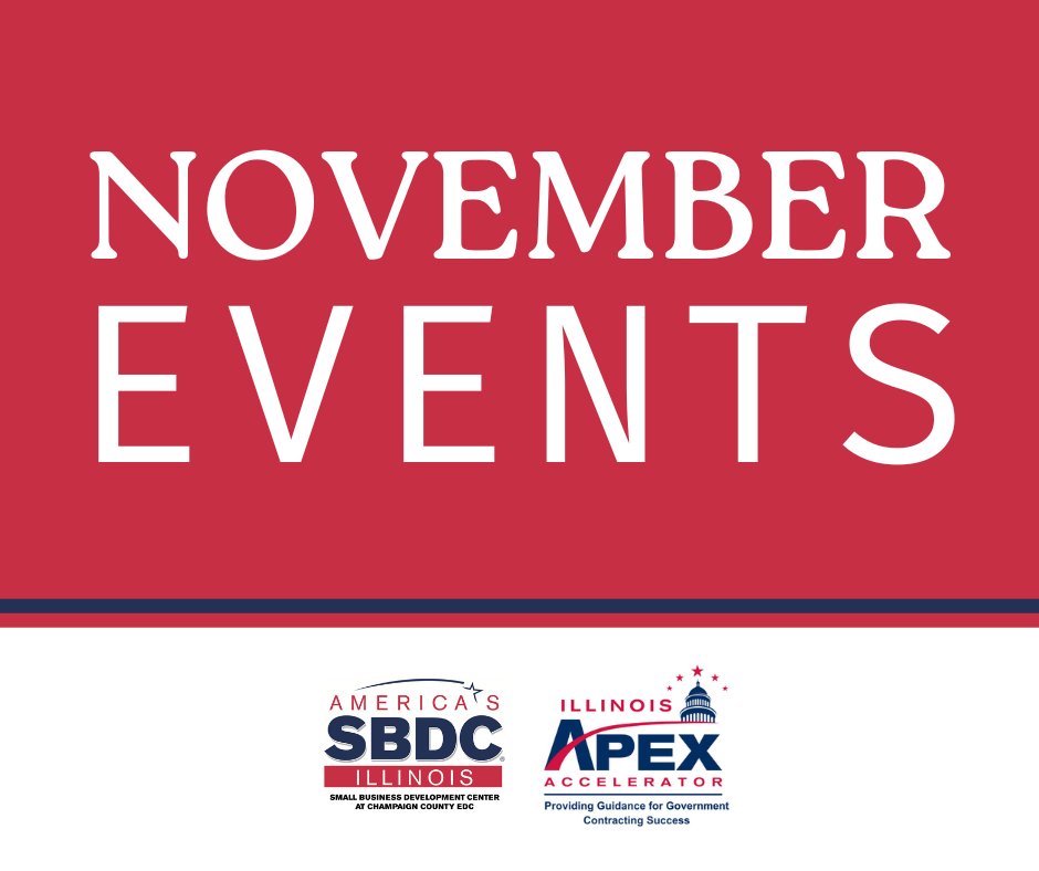 We have a wide variety of events coming up in November!

All training sessions, whether in-person or virtual, are offered at no cost to those interested in attending. For more information or to register: cusbdc.org/events/month/2…