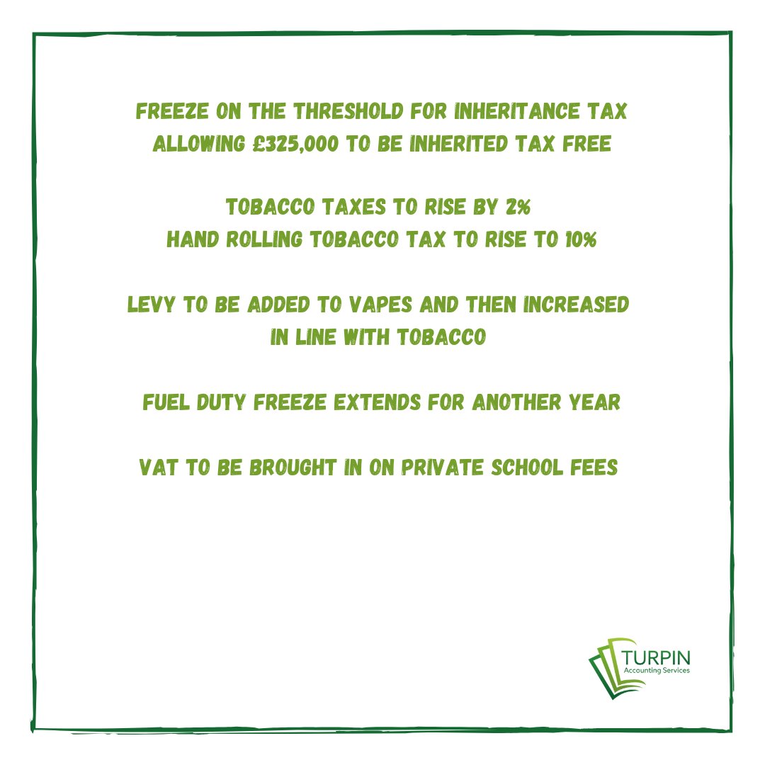 💼 Budget Update 2024: Key Highlights 💡 

The latest budget has just been released, and here’s what you need to know in a nut shell. 

#Budget2024 #UKEconomy #TaxUpdates