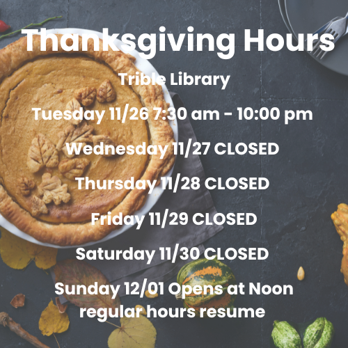 Library Hours for the Thanksgiving break are now available!

cnu.libguides.com/libraryhours/t…