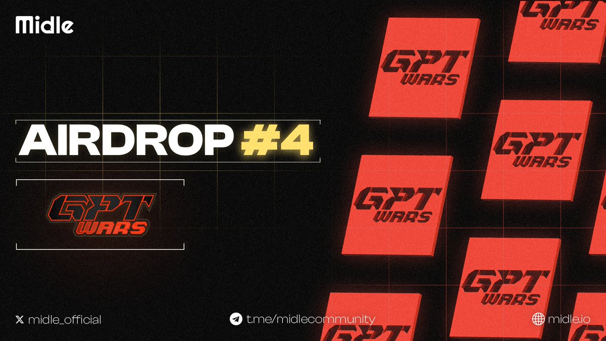 The @GPTWars airdrop campaign still goes on!

Join now and get a chance to win $GPTW 👇

app.midle.io/airdrops/gptwa…