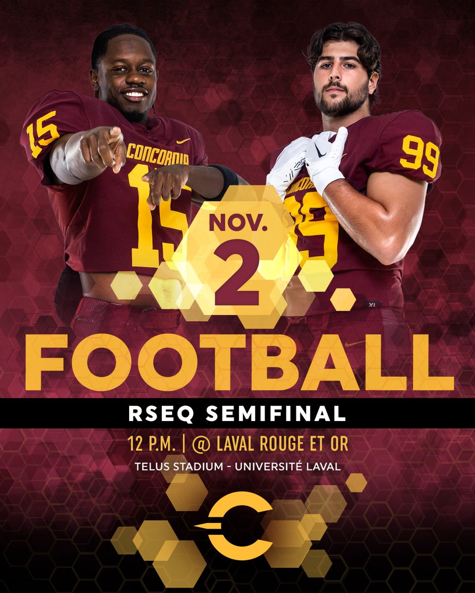 The_Stingers's tweet photo. SATURDAY!
A trip to QuΓ©bec City for the RSEQ semifinal. π€
#CUfootball #CUstingers https://t.co/2NsiZiQK4F