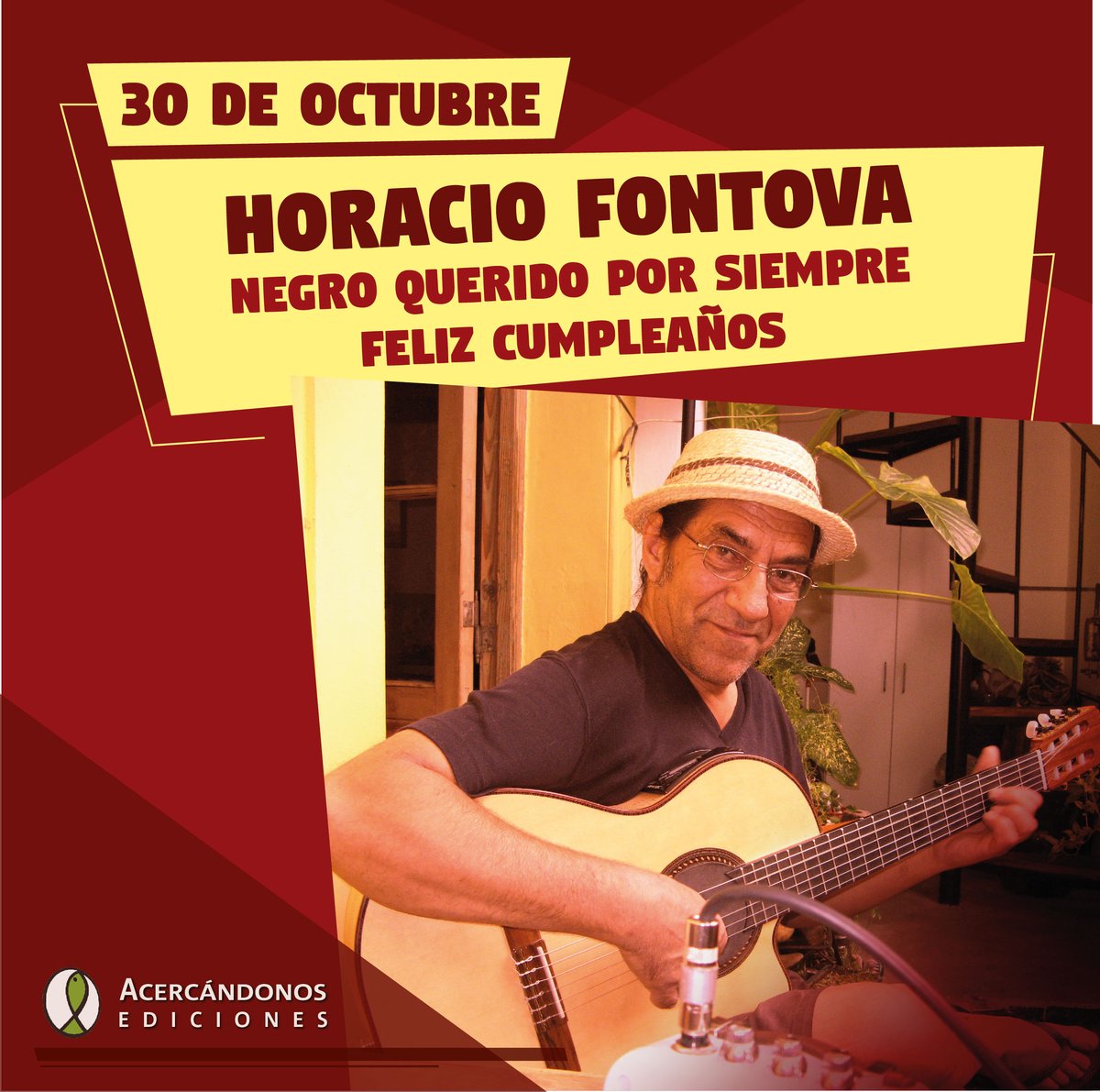 mcacercandonos's tweet photo. 🇦🇷 Adonde estés, más allá del corazón de nuestro pueblo... ¡Feliz cumple querido negro Fontova!
https://t.co/5XRczOgBYt

#AcercándonosEdiciones #AcercándonosCultura https://t.co/Z2rnV9voo3