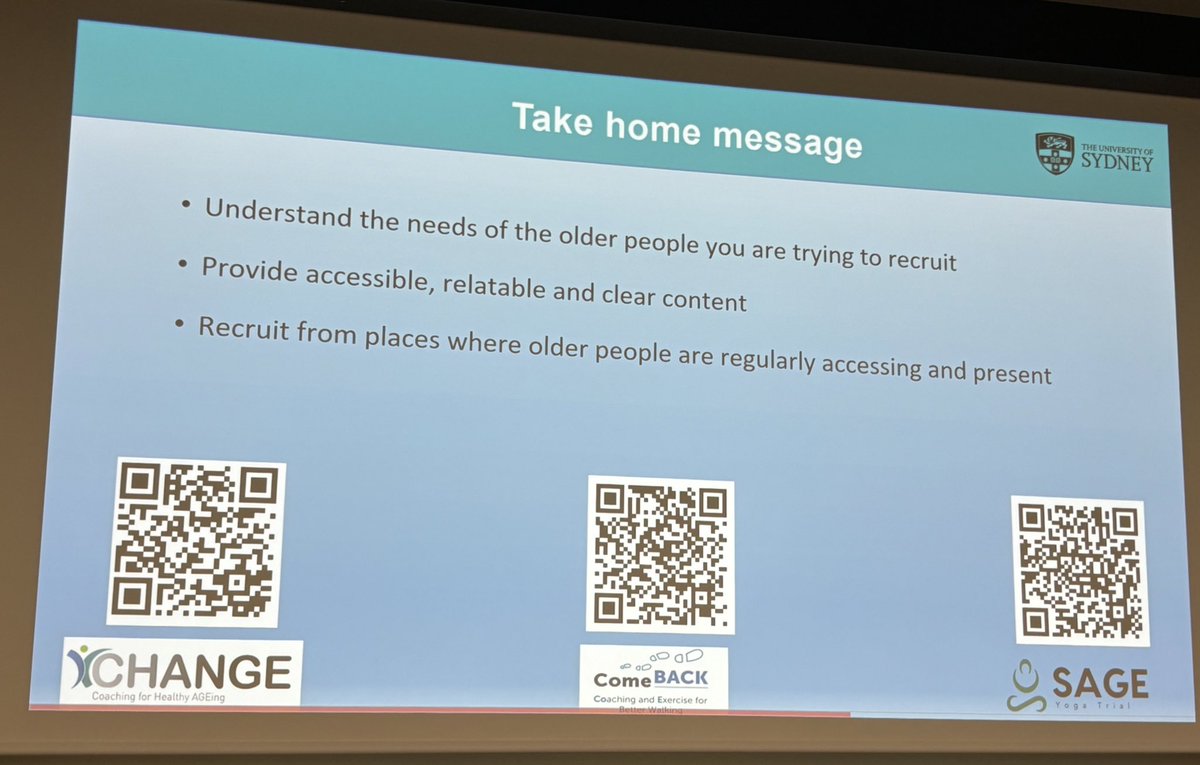 Prof Cathie Sherrington (@cathiesherr) on Twitter photo Our <a href="/msk_health/">Institute for Musculoskeletal Health</a> Physical Activity Ageing and Disability Research Manager Sandra O’Rourke did an outstanding job at #ISPAH2024 outlining effective recruitment strategies from 3 of our trials led by <a href="/AnneTiedemann1/">Prof Anne Tiedemann</a> <a href="/Leanne_Hassett/">Leanne Hassett</a> with large collaborative teams. Our <a href="/msk_health/">Institute for Musculoskeletal Health</a> Physical Activity Ageing and Disability Research Manager Sandra O’Rourke did an outstanding job at #ISPAH2024 outlining effective recruitment strategies from 3 of our trials led by <a href="/AnneTiedemann1/">Prof Anne Tiedemann</a> <a href="/Leanne_Hassett/">Leanne Hassett</a> with large collaborative teams.