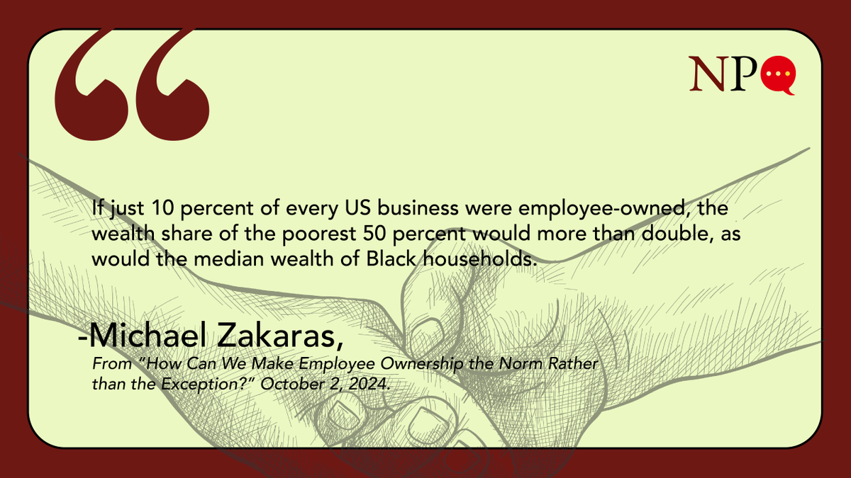 In honor of Co-op Month, read, “How Can We Make Employee Ownership the Norm Rather Than the Exception?” by <a href="/zakarasm/">Michael Zakaras</a>: hubs.ly/Q02W1YBm0 #cooperatives #coopmonth