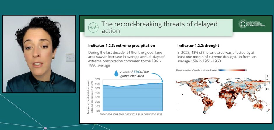 The Lancet Countdown on Health and Climate Change (@lancetcountdown) on Twitter photo Lancet Countdown Executive Director <a href="/MarinaRomanello/">Marina Romanello</a>
highlights the complexity of climate change - as the world sees both an increase in extreme precipitation events and severe droughts. #LancetClimate24 Lancet Countdown Executive Director <a href="/MarinaRomanello/">Marina Romanello</a>
highlights the complexity of climate change - as the world sees both an increase in extreme precipitation events and severe droughts. #LancetClimate24