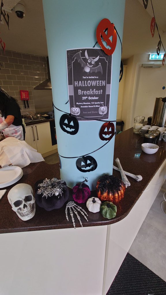 Halloween Breakfast 🎃👻💀 

Residents at Avondale House were treated to a spooktacular breakfast thanks to Ann and Elaine. 

#Launchpad #Charity #Veterans #HomelessVeterans #Homelessness #SupportingOurVeterans #Halloween #AvondaleHouse