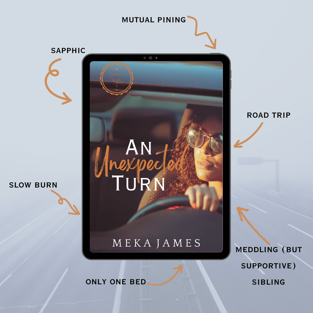 Some detours can lead you to unexpected places…
What happens when quiet, introvert May has to unexpectedly spend 2 days in the car with her secret crush, Cicely. Especially when a hotel hiccup have them sharing not only a room, but also a bed.

authormekajames.com/store/c12/That…