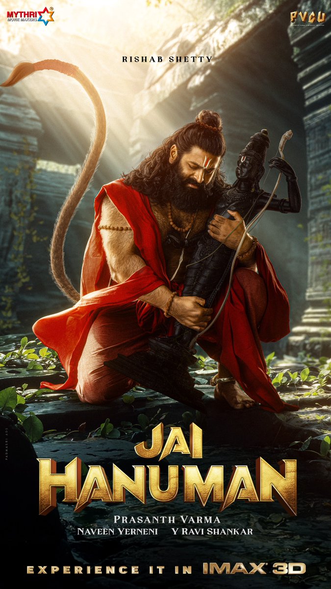 bnaveenkalyan1's tweet photo. #JaiHanuman First Look  
A Grand Vision by @PrasanthVarma

poster design: @ananth_designer
photo shoot: @bnaveenkalyan1

@shetty_rishab @MythriOfficial #PVCU7 #PrasanthVarma #PadmasriAds #AnanthKancherla #BNaveenKalyanPhotography https://t.co/hHFX7PDI4f