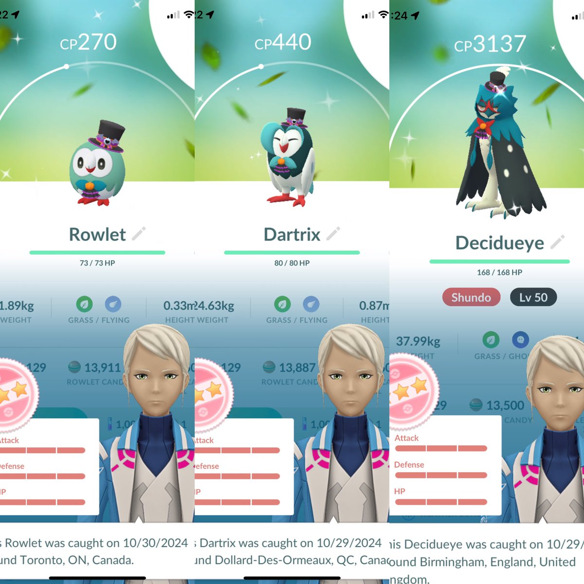 GuarCristian's tweet photo. Another done 💪😎✨
#PokemonGO #PokemonGOApp #ShinyRowlet #ShinyDartrix #ShinyDecidueye #Shundo https://t.co/3rauZsDpRZ