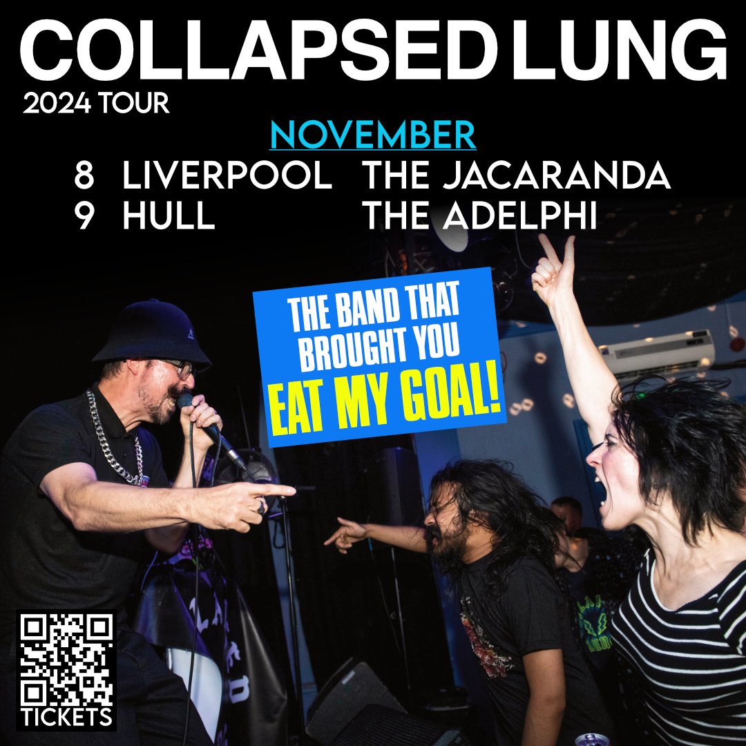 Collapsed Lung (@collapsed_lung) on Twitter photo Just over a week till we roll into Liverpool and Hull for our first visits of the 21st century. In Liverpool we're joined by the fantastic <a href="/YoungMotaMouF/">Alex MotorMouF Young</a>.
Prepare for a rocking show of beats, rhymes and remarkable reference points.
Ticket link in bio Just over a week till we roll into Liverpool and Hull for our first visits of the 21st century. In Liverpool we're joined by the fantastic <a href="/YoungMotaMouF/">Alex MotorMouF Young</a>.
Prepare for a rocking show of beats, rhymes and remarkable reference points.
Ticket link in bio