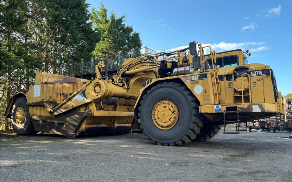 RamcoUK's tweet photo. Now, as the plant begins its planned two-year decommissioning process, Ramco's helping Uniper reuse a range of surplus equipment from the vast site, including two mammoth CAT scraper tractors and a Liebherr R966 excavator - some of the first assets identified for reuse! https://t.co/22gbFL2tbs