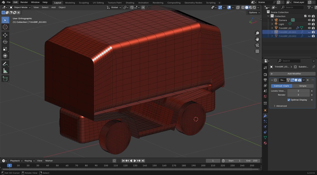 pa_furijaz's tweet image. I&apos;m doing some tests and there are several limitations, but it seems that with a bit of work it is possible to have a good conversion, with very large files the various programs used have problems, with small files it is doable. #b3d #IGES #SubD #CAD #blender3d