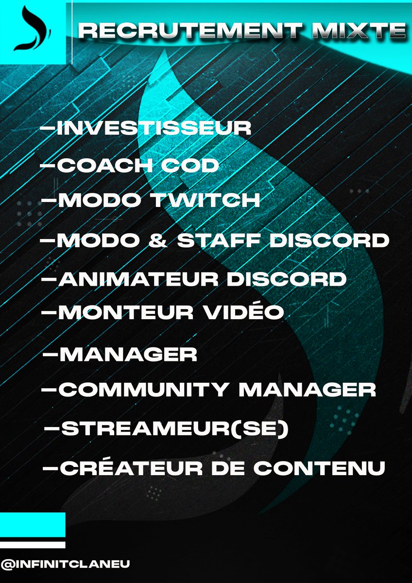 InfinityClanEU's tweet image. Nos ambitions grandissent, l'équipage aussi. 

💫 Vous voulez nous rejoindre ? 

Nous DM ! 📷

@Cherche_1Groupe @ESLvideonetwork @wigfr_esport 
@Cherche_FA @EtTaCause @Chut_magazine