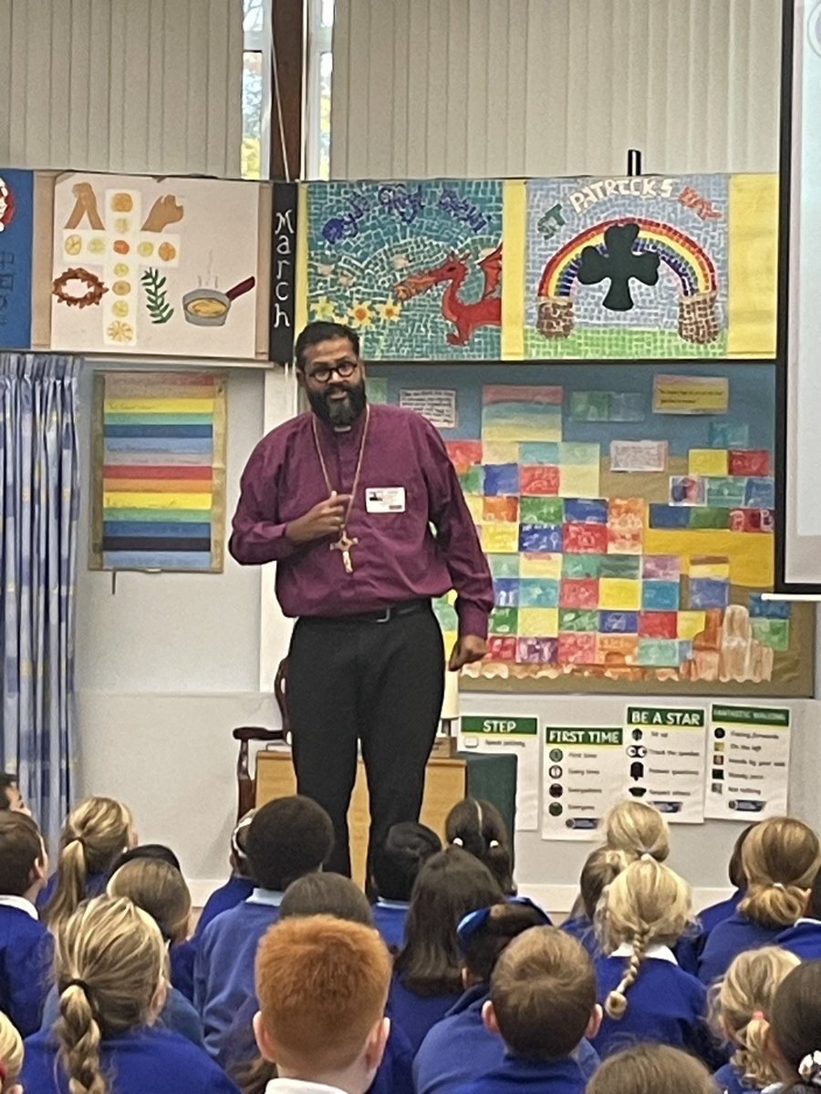 Today we were delighted to welcome Bishop Saju into school to lead collective worship. He was really interested to see all the work we have been doing in school to develop spirituality. <a href="/Rise_MAT/">Rise Multi Academy Trust</a>