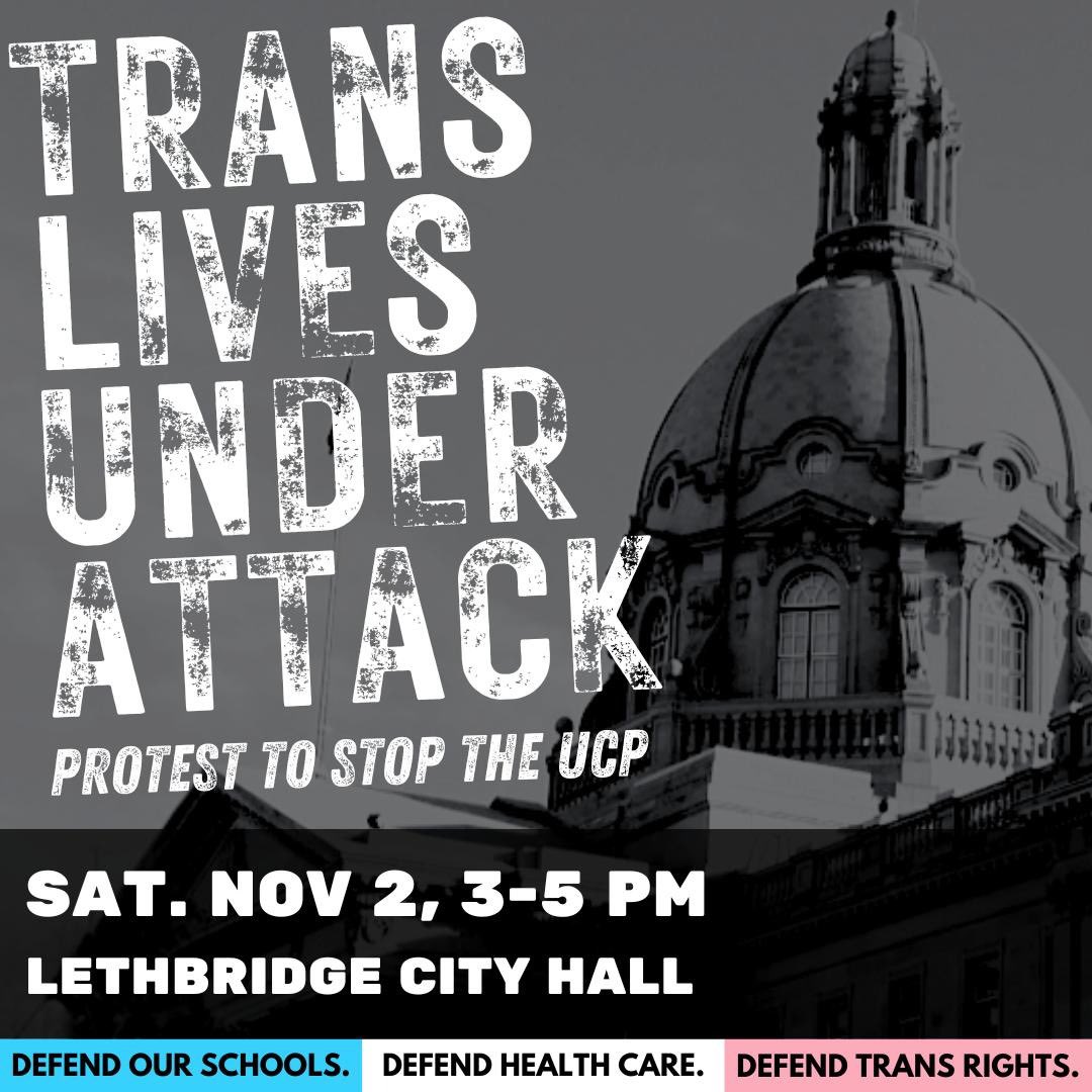 Saturday November 2 RALLIES against the UCP! See you in Calgary, Edmonton, &amp; Lethbridge!
Tell Premier Smith she does not have the “right balance”