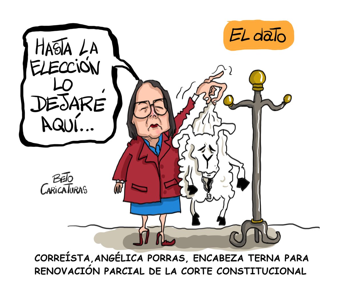 CaricaturasBeto's tweet image. La candidata del correísmo. #AngélicaPorras, ex abogada defensora del sentenciado por abuso sexual, #FreddyCarrión, ex Defensor del Pueblo, encabeza la terna de la Asamblea para ser jueces de la Corte Constitucional, con votos mayoritarios de los correístas.
