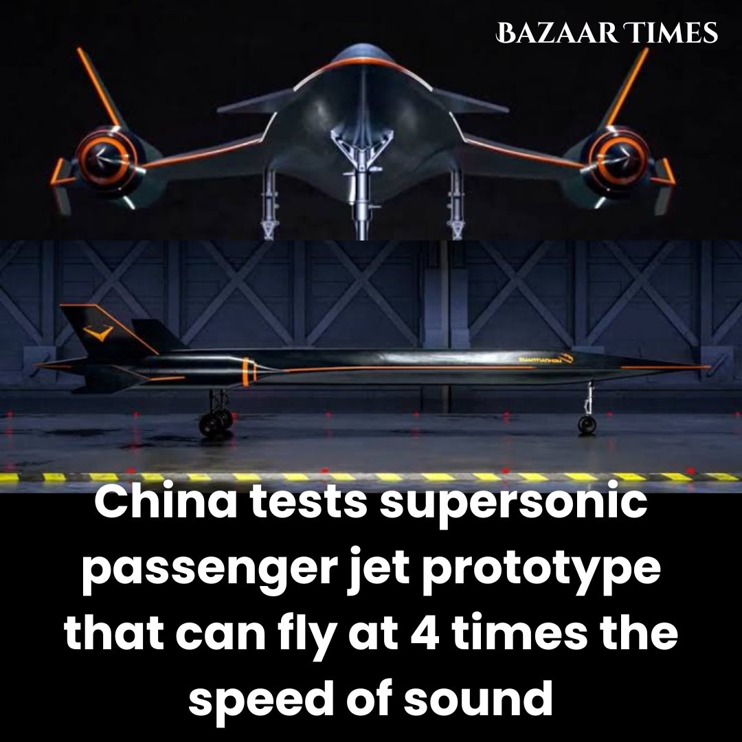 bazaartimes's tweet image. #China tests supersonic passenger #jet prototype that can fly at 4 times the speed of sound. The chinese company &apos;Space Transportation&apos; says it aims to have a full-sized passenger jet ready for its maiden flight in 2027. #SpaceTransportation #BazaarTimes