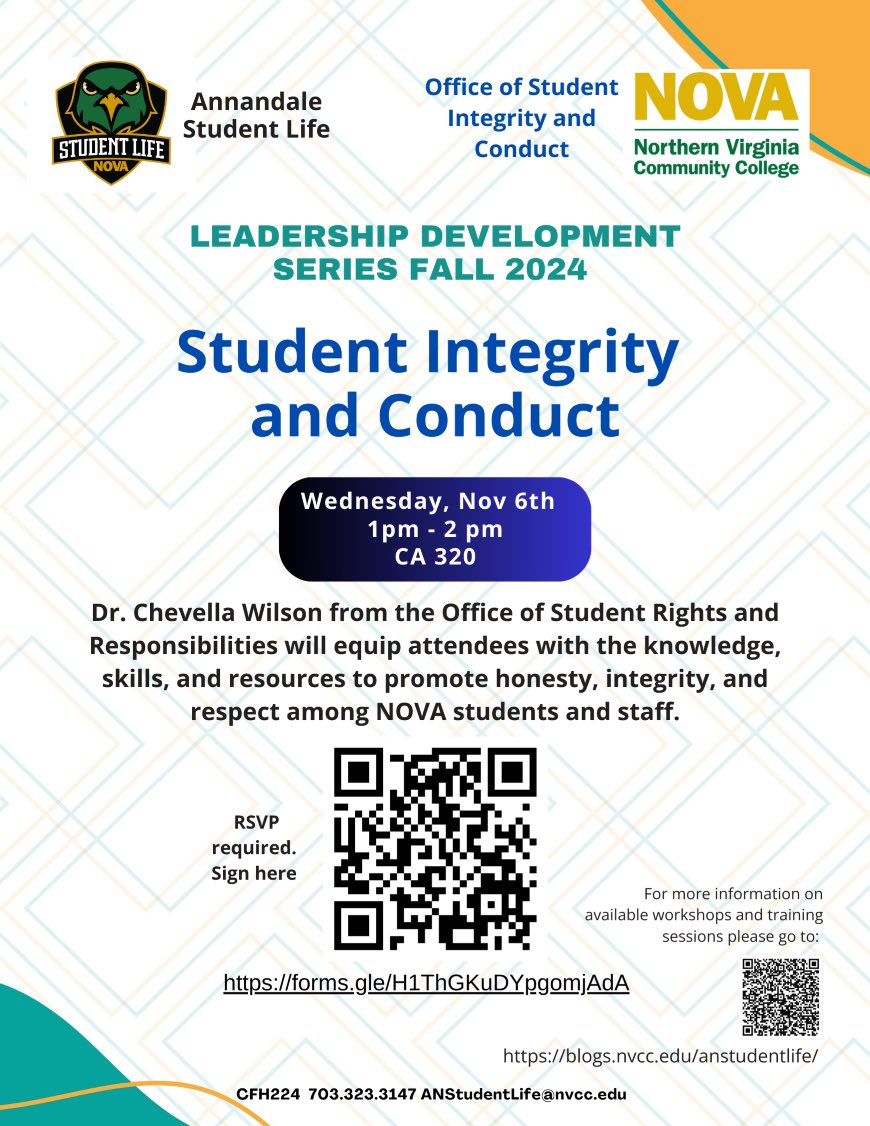 ANStudentLife's tweet photo. Student Integrity and Conduct Workshop Fall 2024 https://t.co/94o3RCjppK