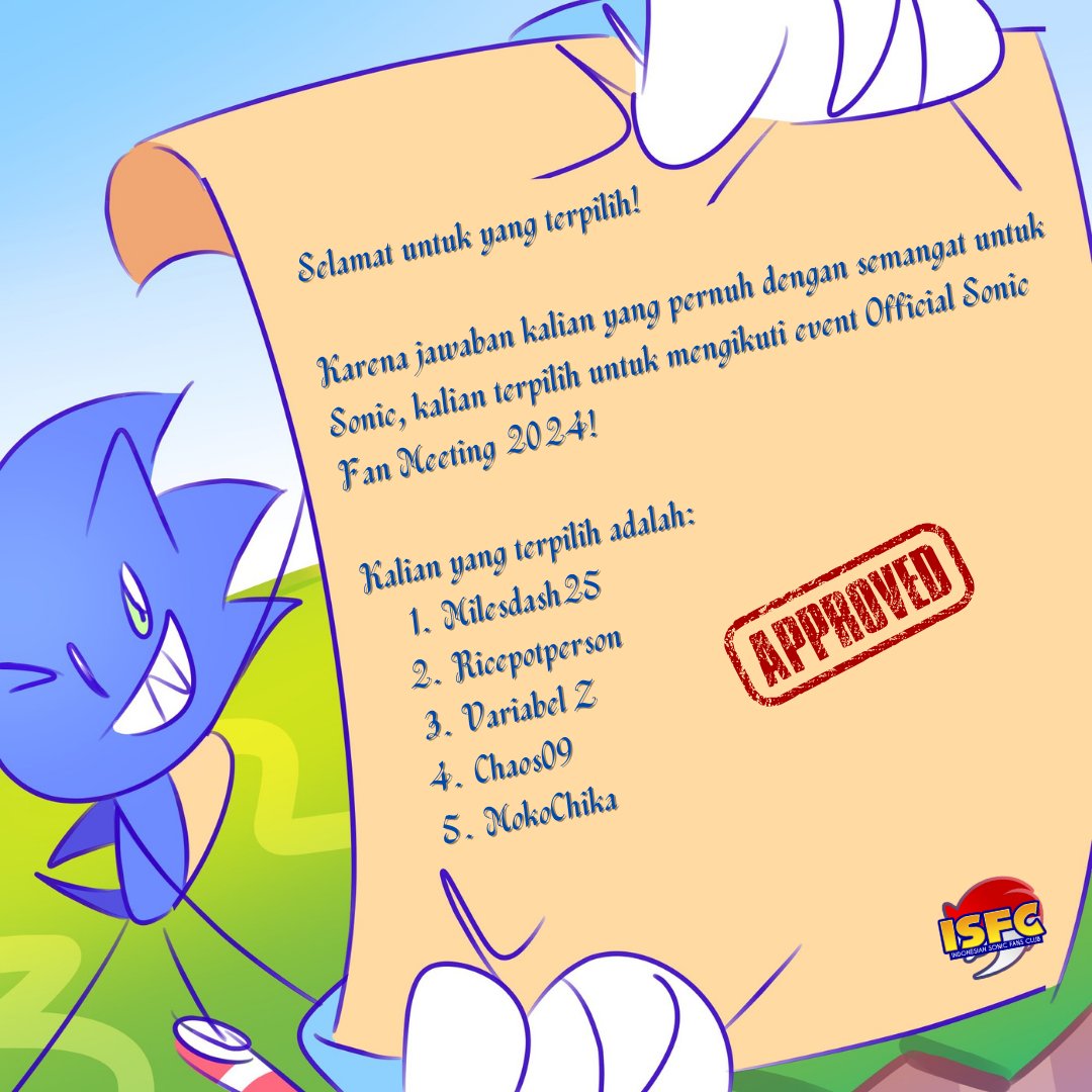 Indonesian Sonic Fans Club tweet media