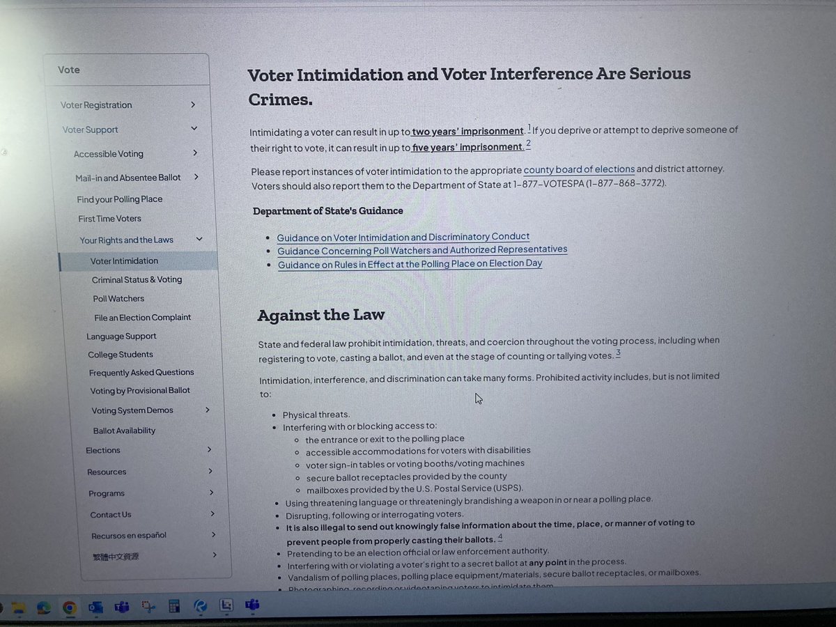 les_watson's tweet photo. @Sassafrass_84 Pennsylvania voting laws https://t.co/eVN6HToeJI
