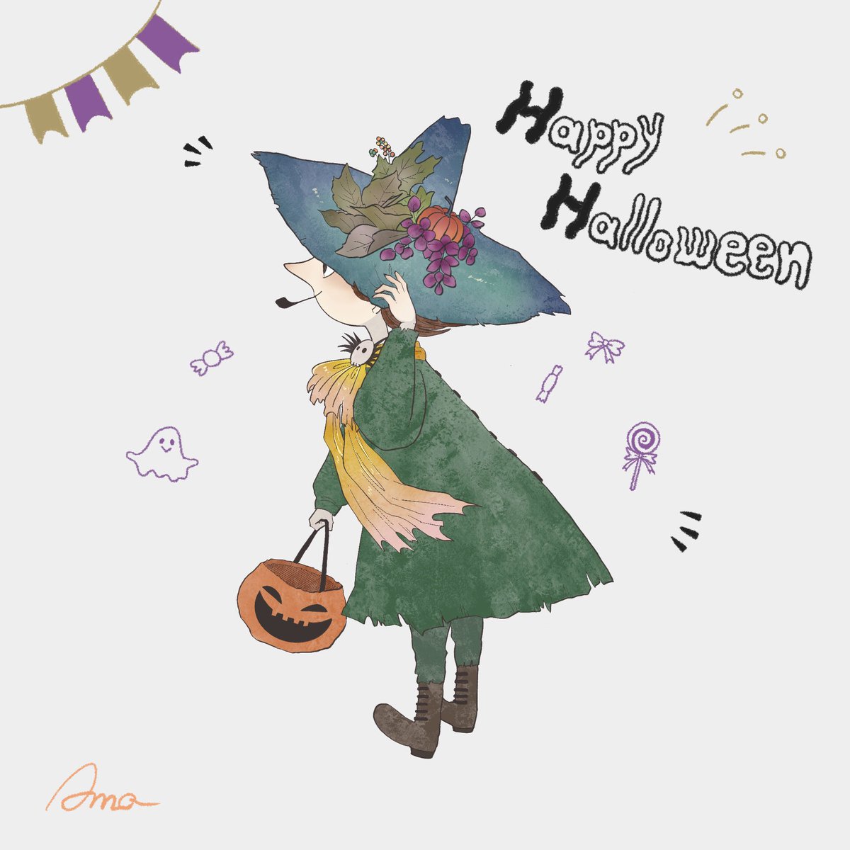 Ann7drawing's tweet image. Trick or…?🎃
#Halloween #moomin
