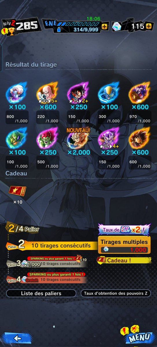 Graphigaut's tweet image. Les frerots sur #DBLegends je capte pas, une animation LF (Broly) peut donner l&apos;Ultra ??? 
Btw je cherche la logique des taux, je drop jamais les LF cycles après cycles, mais les Ultra je les tombe en 2-3 à chaque fois (parfois même en double) 🤔😅
@FitzAdri @Blastz_off