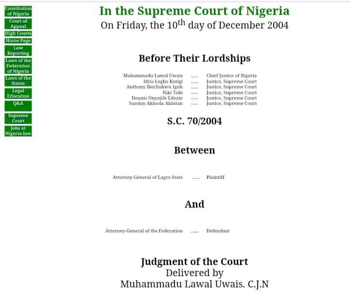 Alexius93065176's tweet photo. @IkengaImo 20 yrs ago, while BAT was governor of @followlasg, @SupremeCourtNg declined an application to withhold the #FederationAccount allocations of Lagos LGAs.
Today, a judge of @FelHigh overruled the Supreme Court. This is not #RuleOfLaw; it is tyranny of the #Outlaw.
Chidi Odinkalu https://t.co/knID2Rlexl