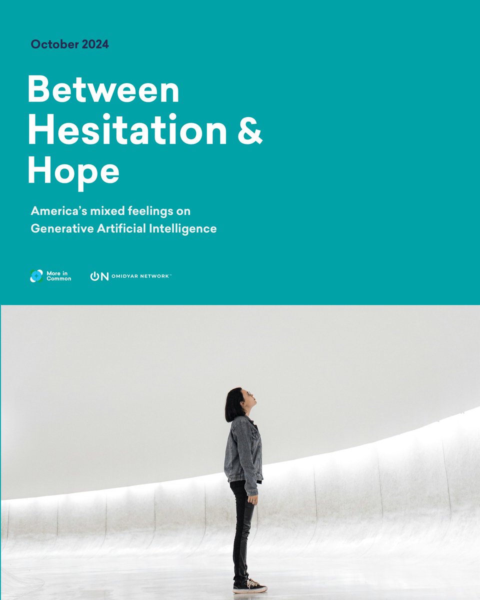 heyitsmefred's tweet photo. Excited to share a ✨new report ✨ I helped lead as a research fellow at More in Common on Americans' attitudes towards generative AI! You can check it out here: https://t.co/dQyvX3qbYA https://t.co/nkuNDEDt5s
