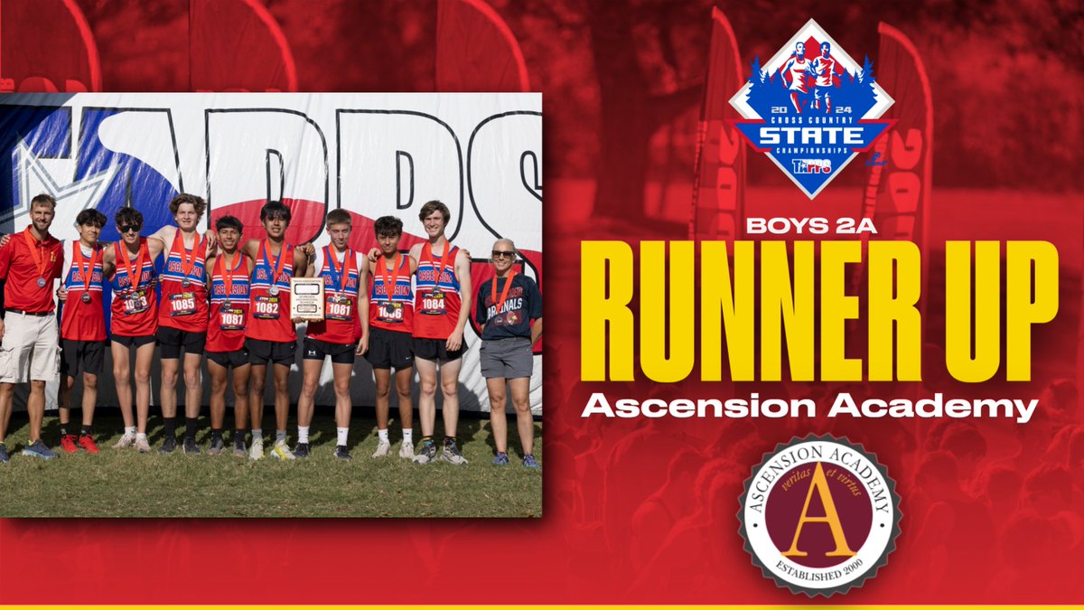 Congratulations to Ascension Academy, our TAPPS 2024 2A Boys Cross Country State Runner Up!
