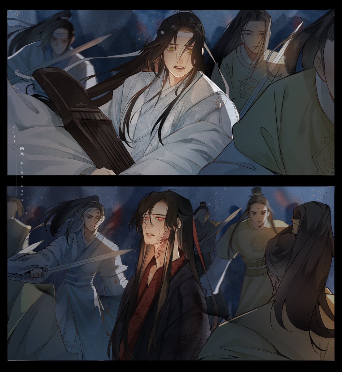 Fern_arts's tweet image. “I want to take someone back to the cloud recesses… take him back and hide him.”
📖 Mdzs | Wangxian