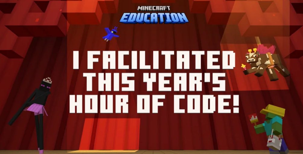 Dr. Nadine Ebri (@nadineebri) on Twitter photo This morning, I had the chance to teach my daughter’s class how to code using The Show Must Go On lesson from this year’s <a href="/PlayCraftLearn/">Minecraft Education</a> Hour of Code! The kids did such an amazing job. 💚
aka.ms/HOCResourceKit This morning, I had the chance to teach my daughter’s class how to code using The Show Must Go On lesson from this year’s <a href="/PlayCraftLearn/">Minecraft Education</a> Hour of Code! The kids did such an amazing job. 💚
aka.ms/HOCResourceKit