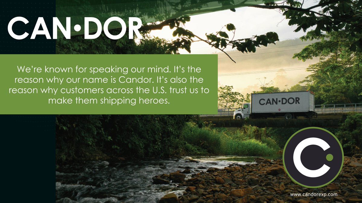 candorexpedite's tweet photo. Our mission is helping them achieve accountable shipping heroes who have a real and meaningful impact on their organization’s financial, operational, corporate sustainability, and environmental goals.
#transportation #logistics #truth #transparency #candor https://t.co/yphs5nxY2o