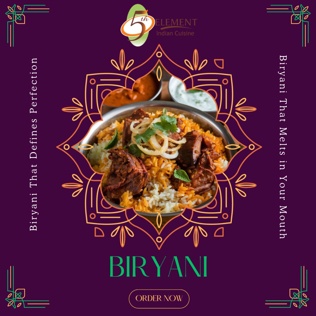 My5thElementPC's tweet photo. 🍛 Biryani lovers rejoice! Indulge in the uniquely Indian and exceptionally delicious flavors at 5th Element. Join us for a culinary journey this week with friends! 😋🇮🇳 #BiryaniDelights #5thElementIndian #FoodieJourney #EatLocal https://t.co/MixBDOngQx