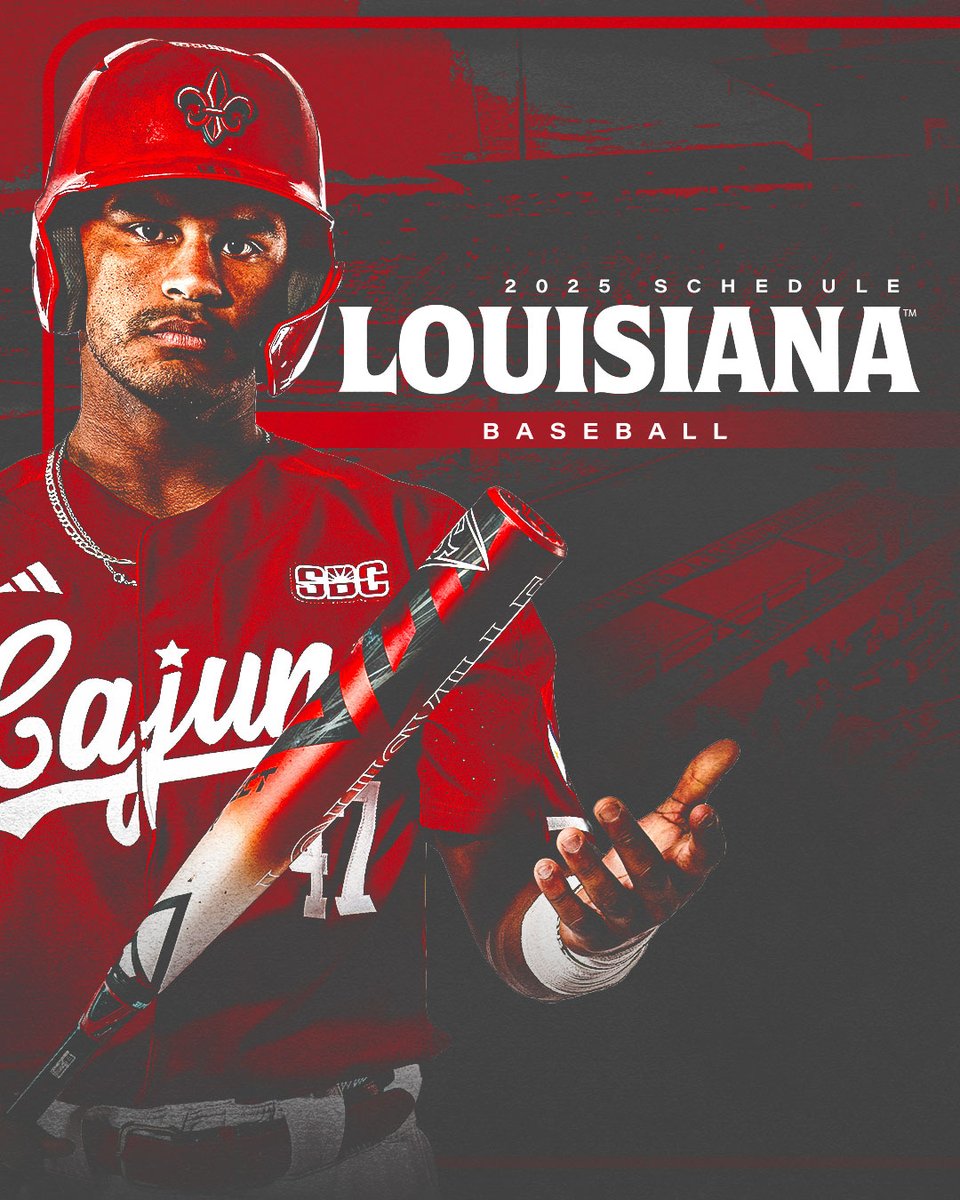 RaginCajunsBSB's tweet photo. 𝗣𝗔𝗥𝗧𝗬 𝗔𝗧 #𝗧𝗛𝗘𝗧𝗜𝗚𝗨𝗘

The 2025 𝗟𝗢𝗨𝗜𝗦𝗜𝗔𝗡𝗔 Baseball schedule is out and it's going to be 🔥

📰 https://t.co/WXjB9wOFxT
📅 https://t.co/iE7amuIQWr
🎟️ https://t.co/VD4uZI4Adt

#GeauxCajuns | #WaterHoseBoys https://t.co/BnEPp0LZ5T