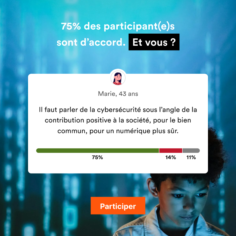 Make_org's tweet photo. 👩‍💻 Comment susciter plus d'intérêt de la part des femmes pour les métiers informatiques ? 
⌨️ Proposez vos idées, votez pour celles des autres et aidez-nous à bâtir un avenir inclusif, notamment dans la cybersécurité.