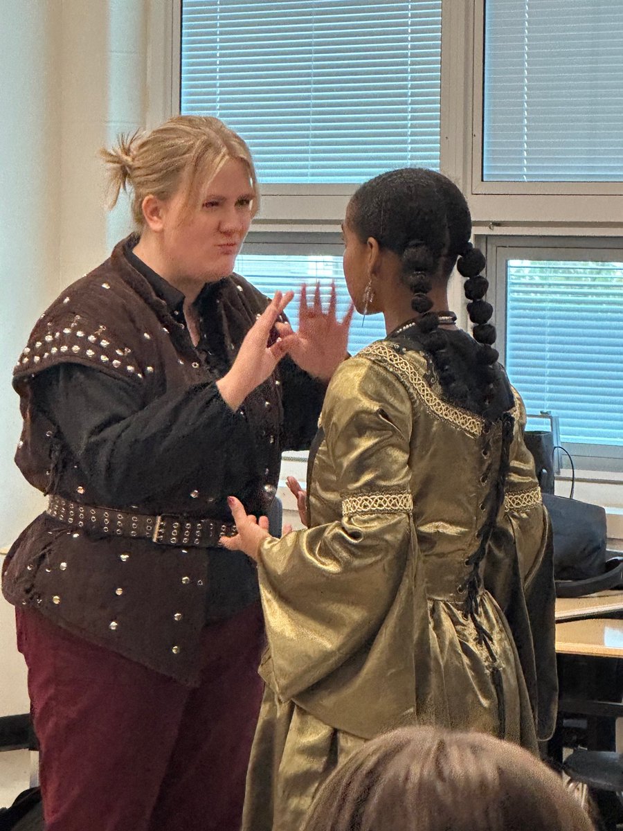 This week 11 <a href="/Lkwd_LHS/">Lakewood High School</a> English classes have been digging into Shakespeare's Hamlet, Macbeth or Romeo and Juliet with the help of actor-teachers from Great Lakes Theater. Thanks to a teaching grant from <a href="/LkwdRgrEduFdn/">Lkwd Rangers Edu Fdn</a> for helping to provide this great hands-on learning experience!