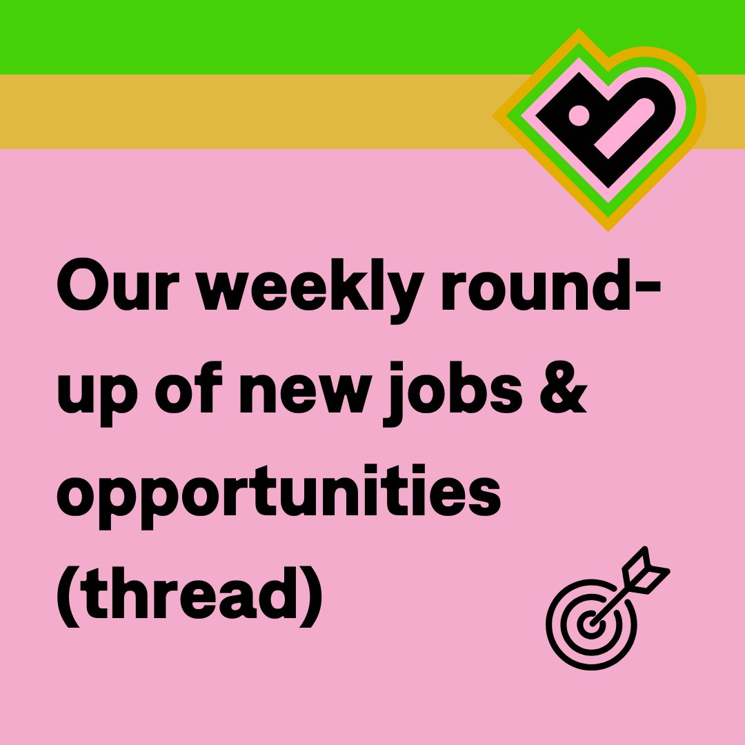 bradford2025's tweet image. 🎯 Here's our weekly round-up of jobs and opportunities (thread): 

• *New* Curator - Yorkshire Contemporary (closes 25 Nov)
• *New* Operations Assistant (closes 5 Nov)
• Request for Proposals - General Building Work (closes 31 Oct)
• Playable Artists Commission (closes 31…