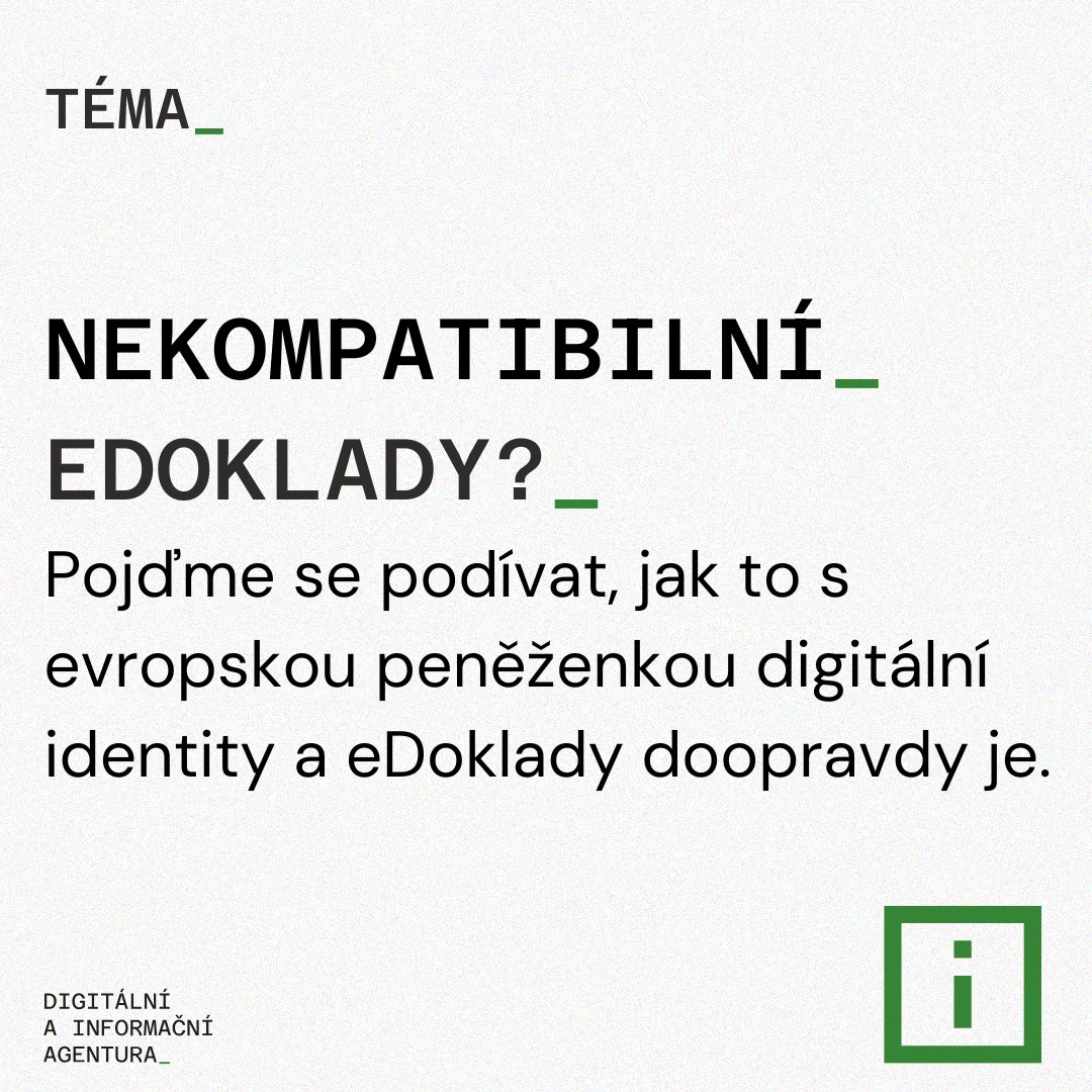 eDoklady nebudou s evropskou peněženkou digitální identity (EUDIW) kompatibilní!? 😱 

Tímhle jsme vás dnes, v (před)Halloweenském duchu, trochu postrašili. Bylo to ale nechtěně, pojďme se tedy podívat, jak to doopravdy je.

EUDIW bude mnohem komplexnější systém a elektronické