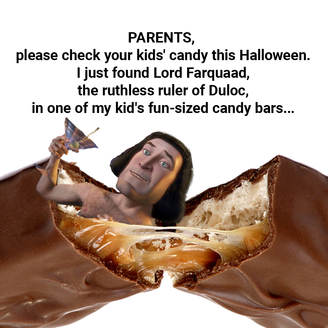 Shrek's tweet image. Shown to scale.