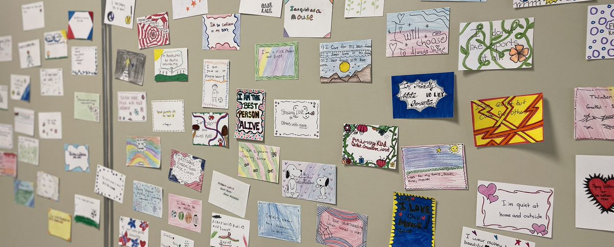 MrsPanetti's tweet photo. Students shared all about themselves by writing 6 word stories. Each story was illustrated and displayed outside the classroom. https://t.co/Dt8uKGTHsB
