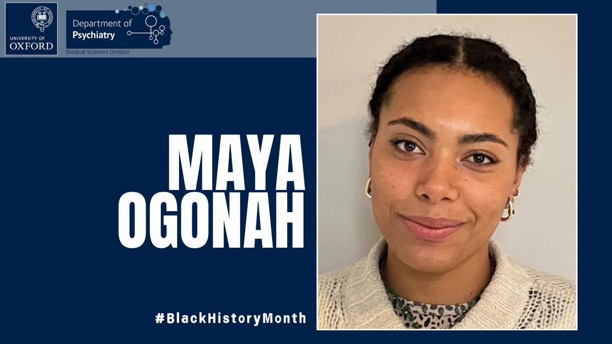 Oxford Psychiatry (@oxpsychiatry) on Twitter photo Maya Ogonah @mayaogonah is a DPhil student in our Department who also co-founded <a href="/OxRacePsych/">Oxford Race & Psychiatry JC</a> Race & Psychiatry Journal Club. She was nominated for her "tireless work in promoting black researchers & research" & being "a brilliant emerging researcher.” tinyurl.com/3rwxvc6f Maya Ogonah @mayaogonah is a DPhil student in our Department who also co-founded <a href="/OxRacePsych/">Oxford Race & Psychiatry JC</a> Race & Psychiatry Journal Club. She was nominated for her "tireless work in promoting black researchers & research" & being "a brilliant emerging researcher.” tinyurl.com/3rwxvc6f