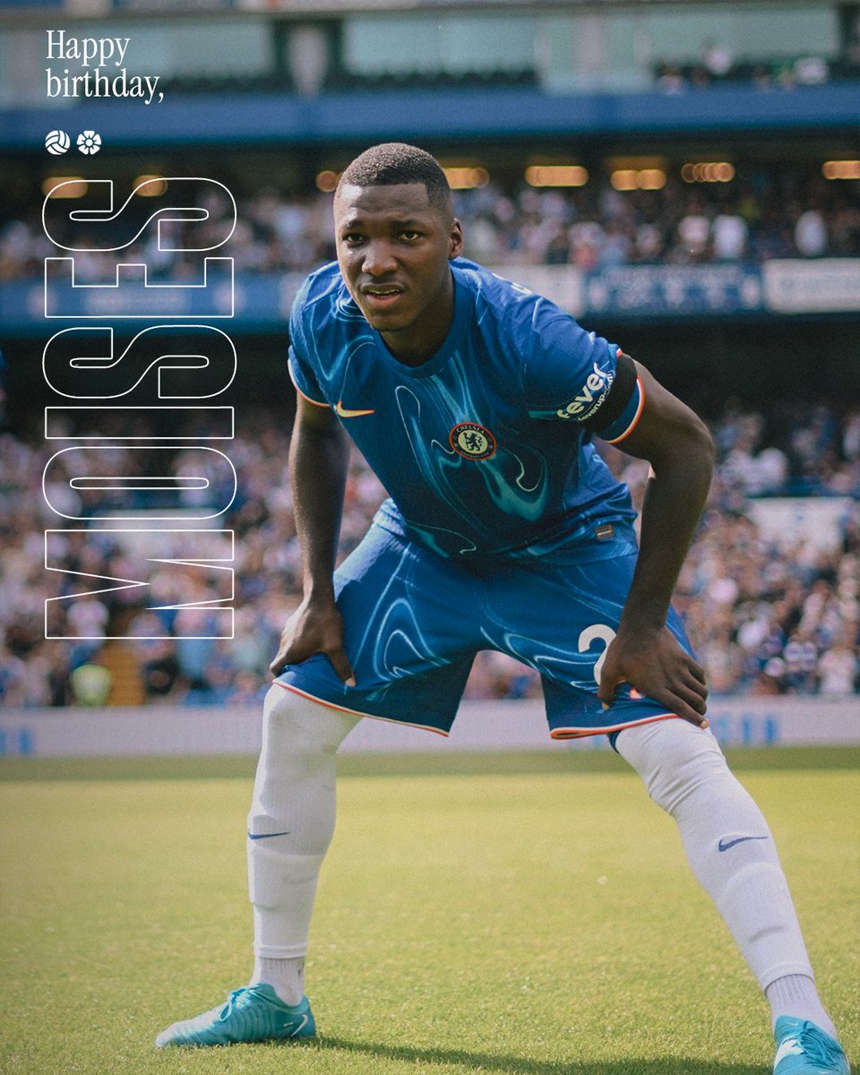ChelseaFC's tweet image. 2️⃣3️⃣ today!

Wishing you a fantastic birthday, Moises! 🎉🇪🇨