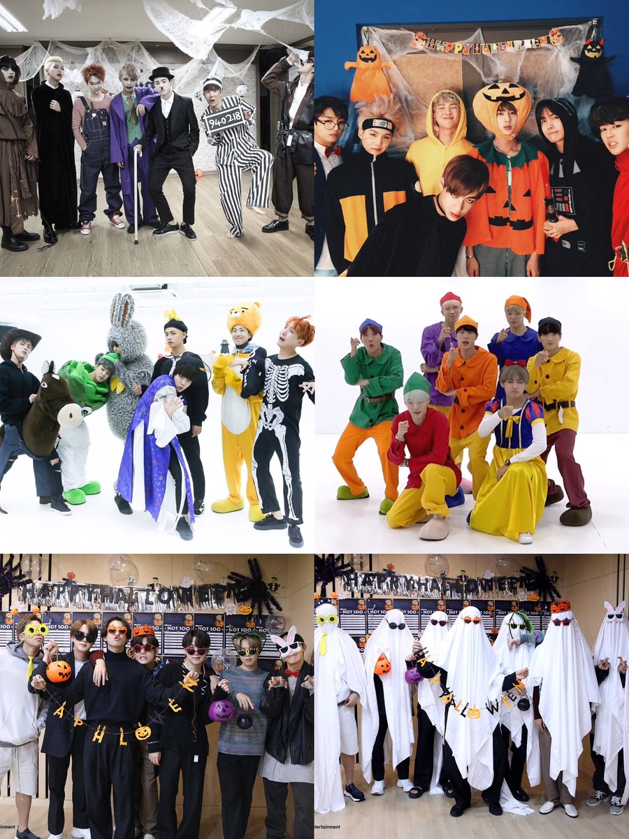 sevenrchive's tweet photo. 4 years since BTS’ last halloween celebration 🎃 https://t.co/c1IfF8YeIi