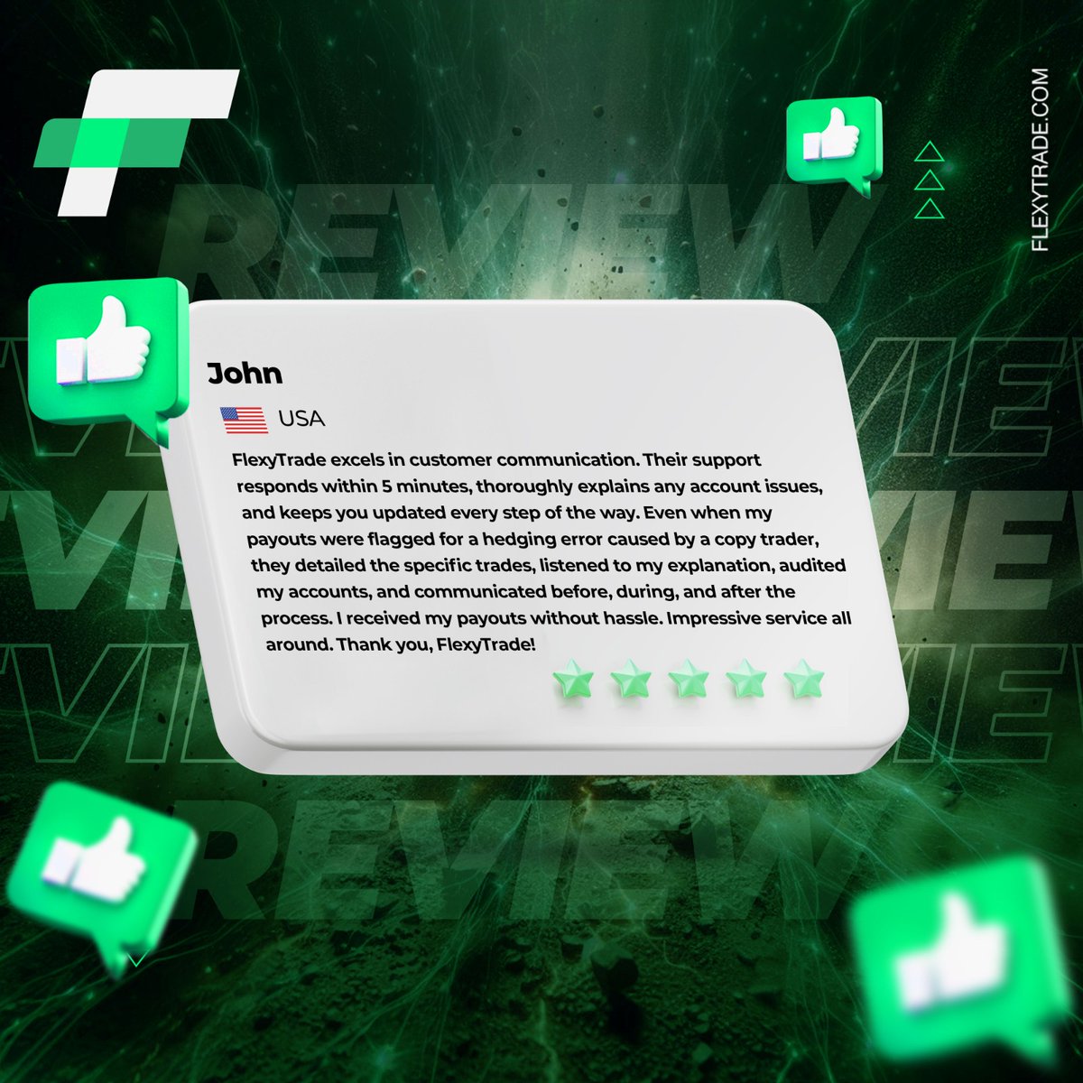 Flexy_Trade's tweet photo. 🌟 Exciting News! We've received amazing reviews from our traders! Check out a recent review and see what makes FlexyTrade unique.  Join our community at  https://t.co/RyE0Mw32SY #TraderReviews #FlexyTrade https://t.co/ANZznpVHFP