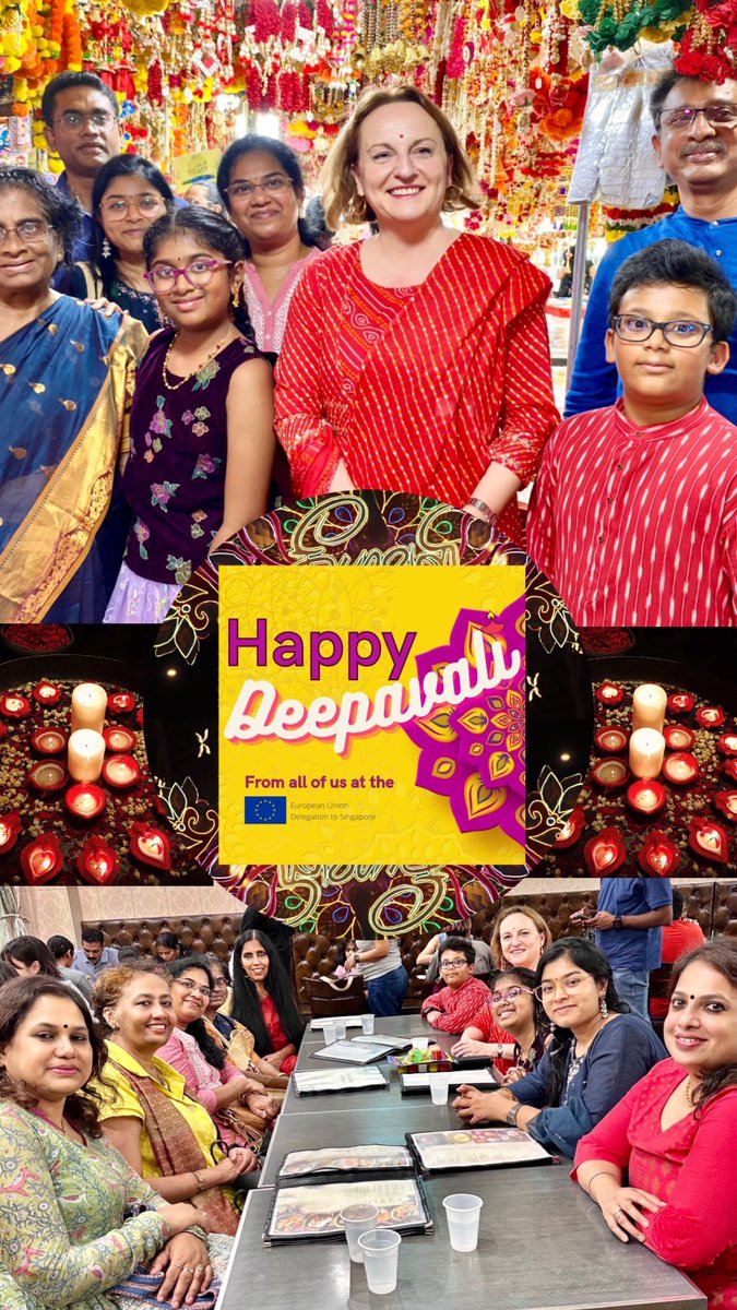 EUinSingapore's tweet photo. A bright and blissful Deepavali to those who celebrate the Festival of Lights 🪔

From all of us at the European Union Delegation to Singapore. https://t.co/XFedZupm4W