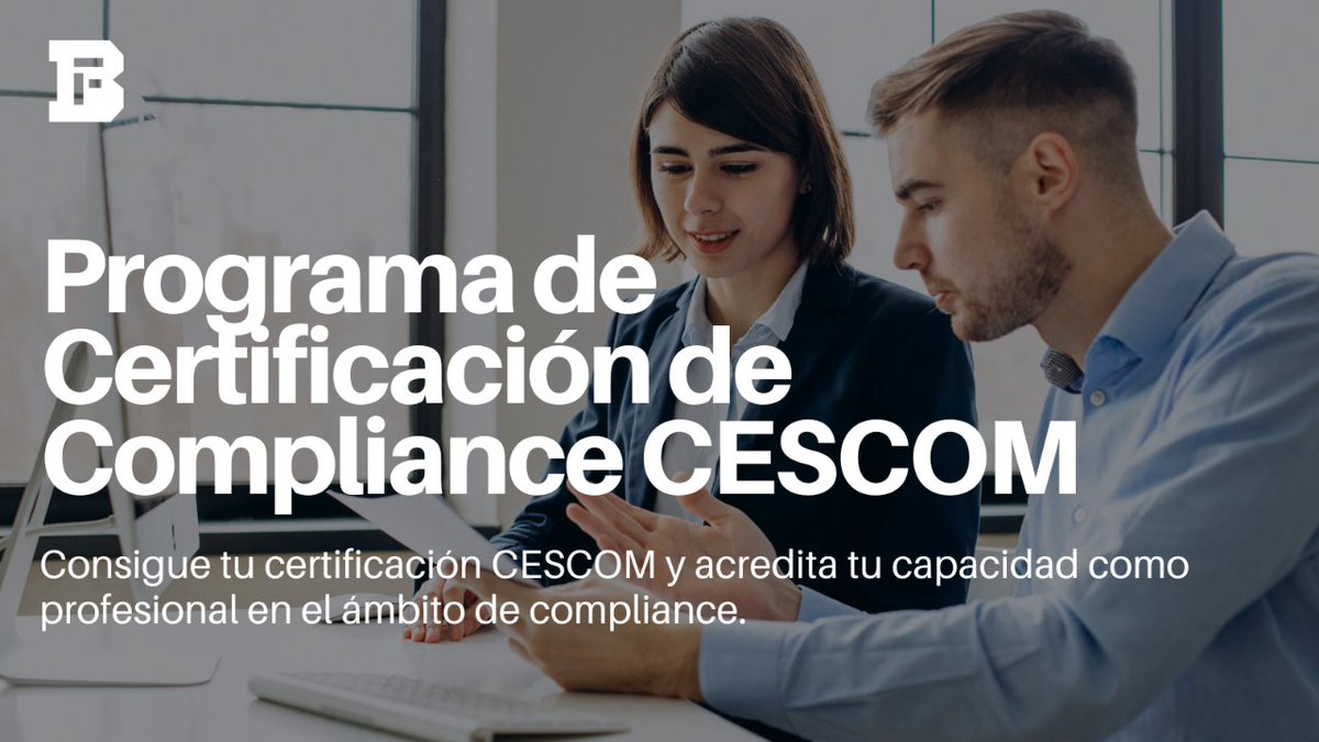 befinanceschool's tweet image. Acreditar la obtención de conocimientos profesionales en el ámbito de #Compliance con la Certificación #CESCOM, emitida por la Asociación Española de Compliance ASCOM 👉 bit.ly/3UNsoZo 

#befinance #finanzas