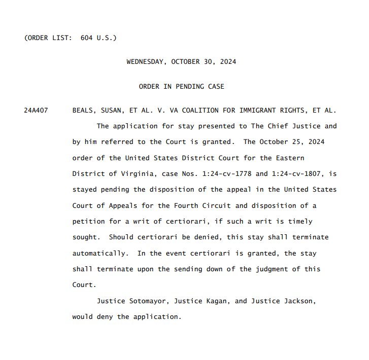 Every Republican gleeful about the Supreme Court’s shadow docket ruling reinstating Governor Youngkin’s eleventh-hour voter purge should take a good look in the mirror and ask themselves why they are celebrating and who they are really fighting for – because it isn’t Virginians.